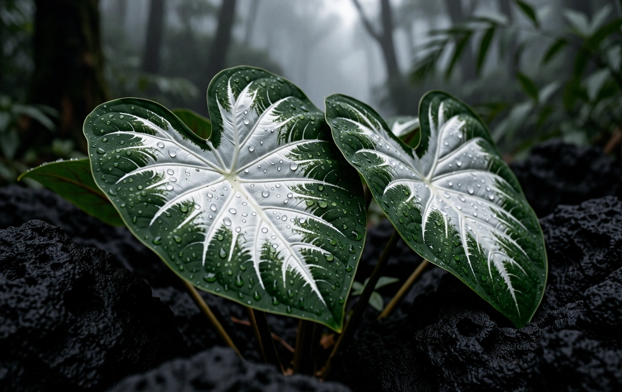 Lush Indonesian botanical textures